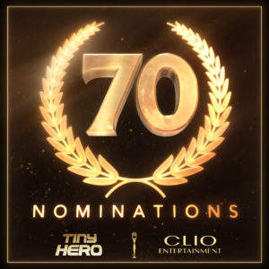 Tiny earns 70 nominations at the 2022 Clio Entertainment Awards!